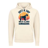 Vintage Artic schnauzer just a boy who loves dogs men retro vintage sunset raglan ba Vintage Hoodie - linhVisuals