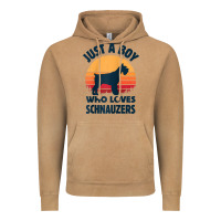 Vintage Camel schnauzer just a boy who loves dogs men retro vintage sunset raglan ba Vintage Hoodie - linhVisuals