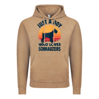 Vintage Coffee schnauzer just a boy who loves dogs men retro vintage sunset raglan ba Vintage Hoodie - linhVisuals