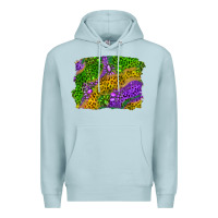 Blue Mist mardi gras leopard gemstone background Premium Hoodie - RanaPortraitStore