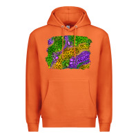 Carrot mardi gras leopard gemstone background Premium Hoodie - RanaPortraitStore