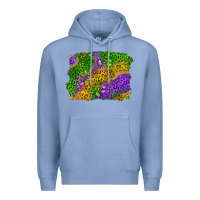 Colony Blue mardi gras leopard gemstone background Premium Hoodie - RanaPortraitStore