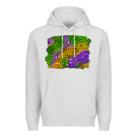 Dove Grey mardi gras leopard gemstone background Premium Hoodie - RanaPortraitStore