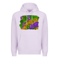 Lilac mardi gras leopard gemstone background Premium Hoodie - RanaPortraitStore
