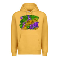 Mustard mardi gras leopard gemstone background Premium Hoodie - RanaPortraitStore