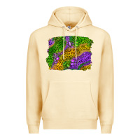 Pina Colada mardi gras leopard gemstone background Premium Hoodie - RanaPortraitStore