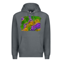 Rock mardi gras leopard gemstone background Premium Hoodie - RanaPortraitStore