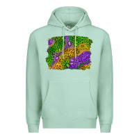 Seafoam mardi gras leopard gemstone background Premium Hoodie - RanaPortraitStore