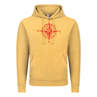 Vintage Mustard compass Vintage Hoodie - linhVisuals