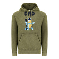 Vintage Olive Bluey Dad Vintage Hoodie - linhVisuals