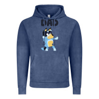 Vintage Denim Bluey Dad Vintage Hoodie - linhVisuals