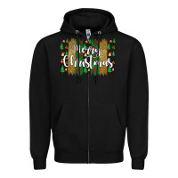 Black merry christmas Zipper Hoodie - JahusDesignShop