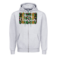 Heather Grey merry christmas Zipper Hoodie - JahusDesignShop
