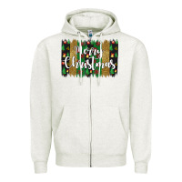 Oatmeal Heather merry christmas Zipper Hoodie - JahusDesignShop