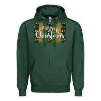 Sports Green merry christmas Zipper Hoodie - JahusDesignShop
