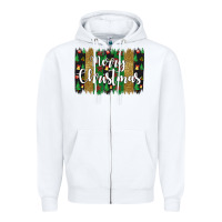 White merry christmas Zipper Hoodie - JahusDesignShop