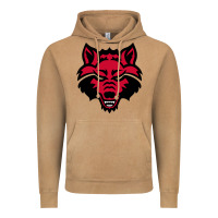 Devil - Red Wolves Football Soccer State Men Vintage Hoodie | Teevron