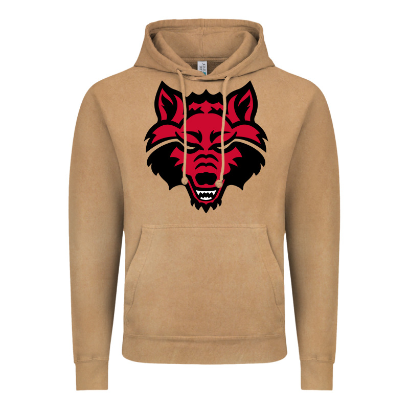 Devil - Red Wolves Football Soccer State Men Vintage Hoodie by linhVisuals | Teevron
