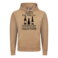 Vintage Coffee womens funny beer now there's a temporary solution drinking design v n Vintage Hoodie - linhVisuals