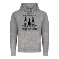 Cloud Rock womens funny beer now there's a temporary solution drinking design v n Vintage Hoodie - linhVisuals