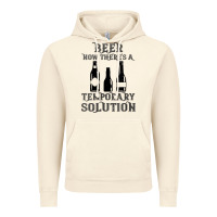 Vintage Artic womens funny beer now there's a temporary solution drinking design v n Vintage Hoodie - linhVisuals