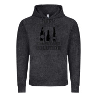 Vintage Black womens funny beer now there's a temporary solution drinking design v n Vintage Hoodie - linhVisuals