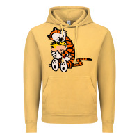 Vintage Mustard newcalvin and hobbes 04 Vintage Hoodie - linhVisuals