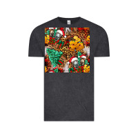 Vintage Black christmas donkeys Vintage Tee - FaDigitalArtStudio