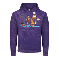 Cloud Purple newcalvin and hobbes sing 09 Vintage Hoodie - linhVisuals