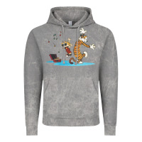 Cloud Rock newcalvin and hobbes sing 09 Vintage Hoodie - linhVisuals