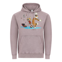 Vintage Zinc newcalvin and hobbes sing 09 Vintage Hoodie - linhVisuals