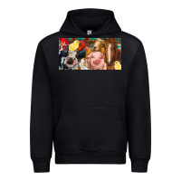Black Farm animals with aztec Urban Hoodie - RanaPortraitStore