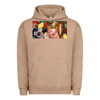Pigment Burro Farm animals with aztec Urban Hoodie - RanaPortraitStore