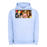 Pigment Grape Ice Farm animals with aztec Urban Hoodie - RanaPortraitStore