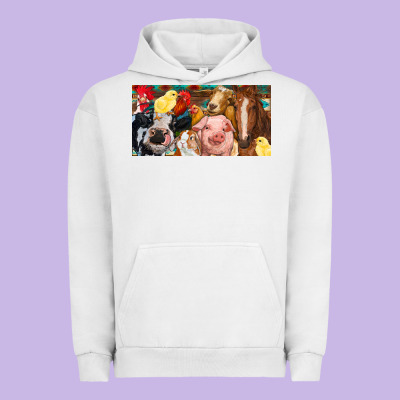 Farm Animals With Aztec Urban Hoodie Designed By Ranaportraitstore