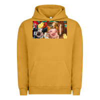 Pigment Peanut Butter Farm animals with aztec Urban Hoodie - RanaPortraitStore