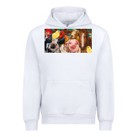 White Farm animals with aztec Urban Hoodie - RanaPortraitStore