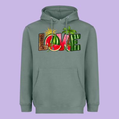 Love Watermelon Heavyweight Hoodie Designed By Ranaportraitstore