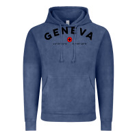 Vintage Denim geneva switzerland clothing gifts and souvenirs Vintage Hoodie - linhVisuals