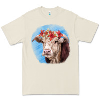 Bone Hereford Bull Premium Tee - RanaPortraitStore