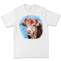 White Hereford Bull Premium Tee - RanaPortraitStore