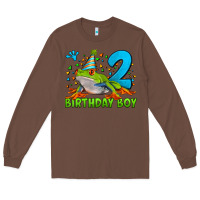 Chestnut birthday boy frog age 2 Long Sleeve Tee - LillyAllenDesigns