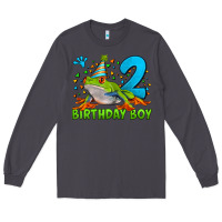 Smoke birthday boy frog age 2 Long Sleeve Tee - LillyAllenDesigns