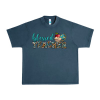 Midnight Navy blessed teacher Urban Heavy Tee - BundleAndBundleShop