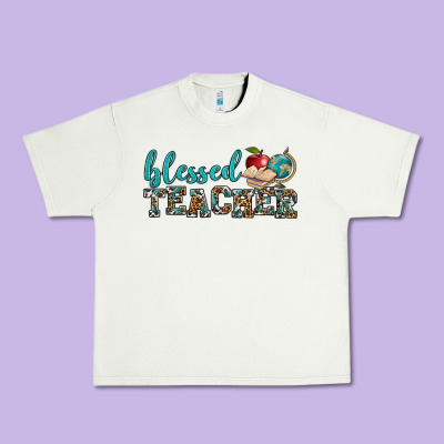 Blessed Teacher Urban Heavy Tee Designed By Bundleandbundleshop