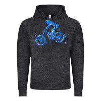 Vintage Black downhill mountain bike t  shirt downhill mountain bike jump blue water Vintage Hoodie - linhVisuals