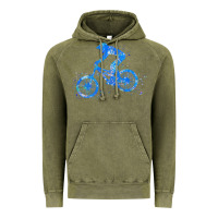 Vintage Olive downhill mountain bike t  shirt downhill mountain bike jump blue water Vintage Hoodie - linhVisuals