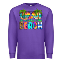 Purple life is better at the beach Premium Sweatshirt - RanaPortraitStore