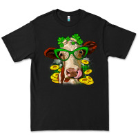 Black St. Patrick's Day cow Premium Tee - OliviaCreatesArt