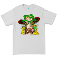 Dove Grey St. Patrick's Day cow Premium Tee - OliviaCreatesArt
